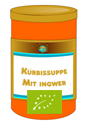 Glas mit K&uuml;rbissuppe